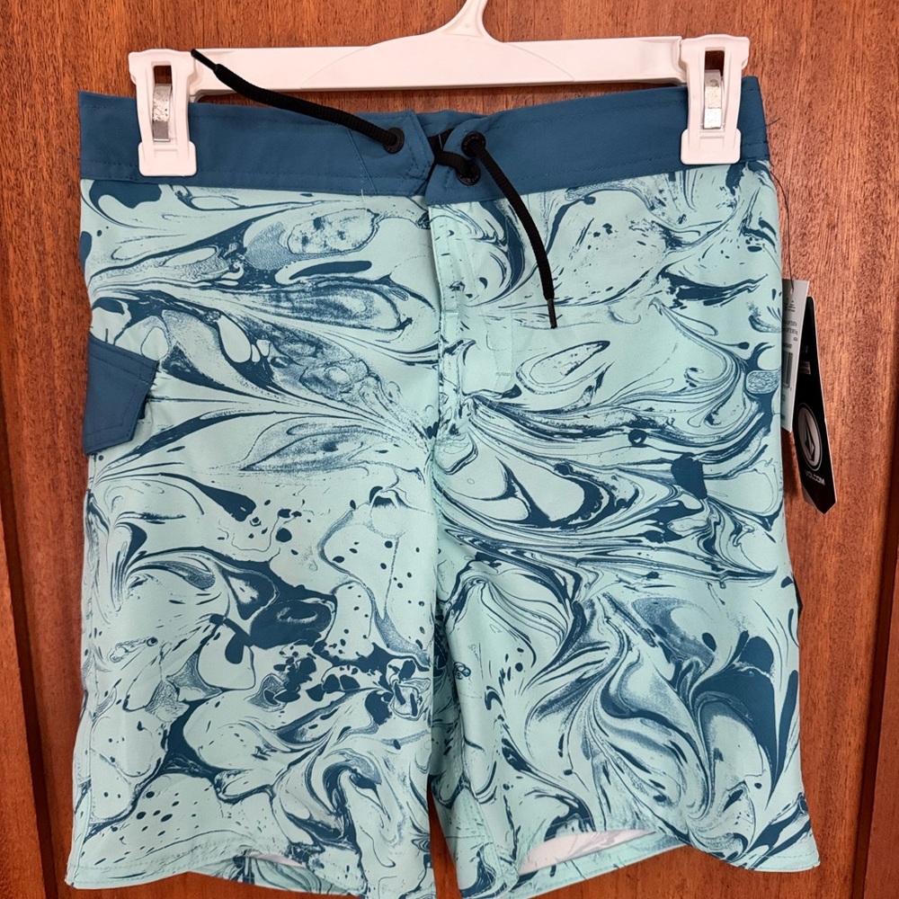 NWT Volcom Kids Swim Trunks - Blue and Teal - M (10/12)